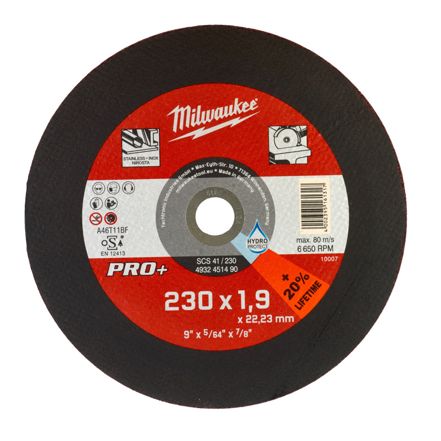 profesjonalna tarcza Milwaukee SCS 41 230 mm do stali nierdzewnej